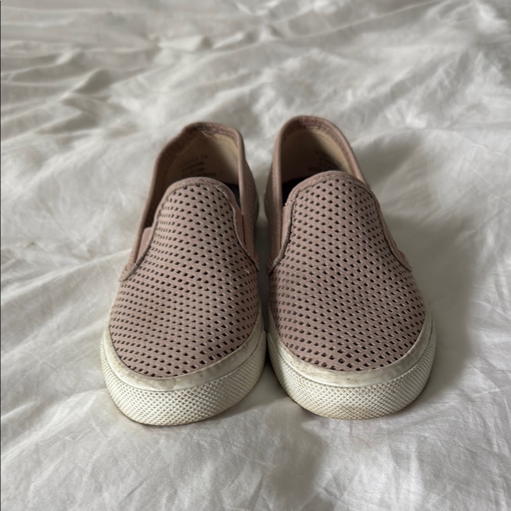 Pink Perforated Sperry Slip-On Sneakers